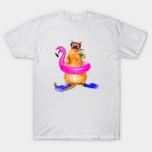 Swimming Pool Cat T-Shirt